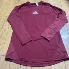 adidas バーガンディ　インナーシャツM(使用済み)のサムネイル