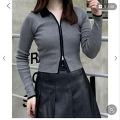 新品未使用 INGNI フロントジッパー付き 配色ニットのサムネイル