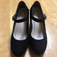 しまむら　パンプス 黒　結婚式用　Lサイズのサムネイル