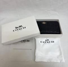 0303B1106 COACHコーチ 黒 レザー 長財布 F53834 0001 - メルカリ
