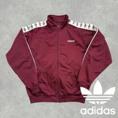adidas トラックジャケット　ワインレッド 90s〜00s adidas トラックジャケット ワインレッド×アイスブルー ATP