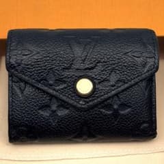 【極美品】ルイヴィトン　ポルトフォイユ　ゾエ　アンプラント　ノワール　三つ折り