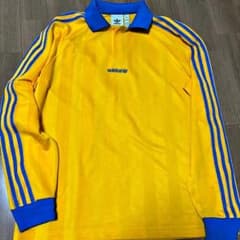 adidas アディダス 長袖ポロシャツ イエロー×ブルーのサムネイル