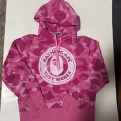A BATHING APE ピンク カモフラ パーカー - メルカリ