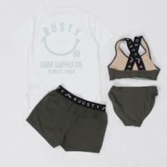 RUSTY キッズ 水着 4点セット カーキのサムネイル