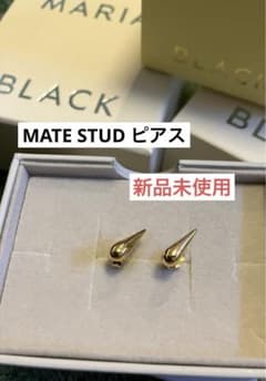 Sale‼️マリアブラック ピアス 両耳ペア MATE STUD ゴールド - メルカリ