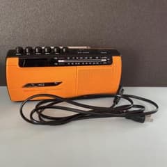 RETRO FORTUNE ラジカセ オレンジ FLSONIC オレンジ ラジカセ カセットテープ ラジオ 音楽プレイヤー