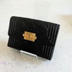 【美品✨】シャネル♥ボーイシャネル♥三つ折り財布♥キャビアスキンのサムネイル