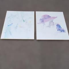 いわさきちひろ 複製絵画色紙2枚 Chihiro Art Museum - メルカリ
