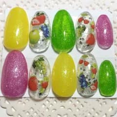 【250】春夏♡トロピカル♡フルーツネイル②♡キャンディーカラーのサムネイル