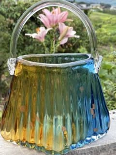 ✳ 買い得　超綺麗　琉璃　手作り　可愛い　芸術品　ヴィンテージ風 花瓶2kg ✳ 買い得 超綺麗 琉璃 手作り 可愛い 芸術品 ヴィンテージ風 花瓶2kg