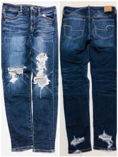 アメリカンイーグル ダメージデニム(サイズ38) スキニー 美品　格安のサムネイル