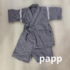 パプ甚平 チェック柄 甚平 上下セット - 5
