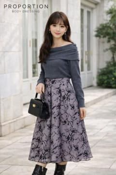 PROPORTION BODY DRESSING フレアスカート 花柄のサムネイル