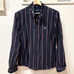 FRED PERRY ストライプ ハリントンジャケット M