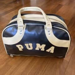90s プーマ PUMA ボストンバック エナメル レトロ オールドプーマ 黒