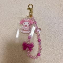 サンリオ マイメロディ キーホルダー ビーズストラップ - メルカリ
