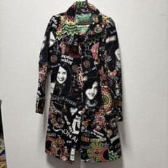 極希少✨ Desigual デシグアル ジャガード 総柄 ロングコート 38 