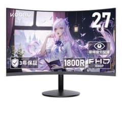 KOORUI モニター 27インチ 75Hz 5ms 湾曲 VAパネル 非光沢 - メルカリ