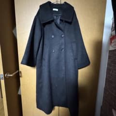 PAGEBOY ロングコート ブラック ダブルのサムネイル