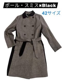 極美品✨ポールスミス×MOON ダブルブレストツイードコート ヘリンボーン L 極美品】ポールスミス×MOON ダブルブレストツイードコート