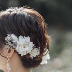 ヘッドドレス　ドライフラワー　髪飾り　結婚式のサムネイル