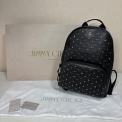 未使用品】ジミーチュウ フラットスタースタッズ レザー バックパック 