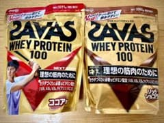 ザバス ホエイプロテイン１００ ココア味＆リッチショコラ味のサムネイル