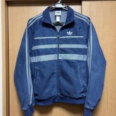 adidas アディカラー ファーストブルー デニム トラックトップ - メルカリ
