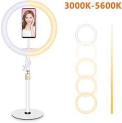LEDリングライト 卓上型10インチUSBリングライト  スマホスタンド付きのサムネイル