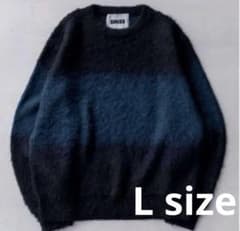 SINSS ウールブレンドグラデーションニット ブラックブルー - メルカリ