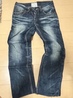 Lalita デニムパンツ 色落ち加工 ジップポケットのサムネイル