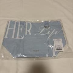 Her lip to Daily Logo Tote 名古屋 baby blue - メルカリ