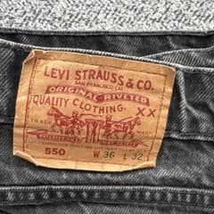 LEVI’S 550 デニム ブラック W36 L32 USA製のサムネイル
