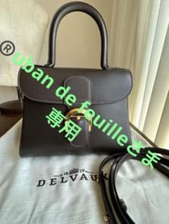 DELVAUX 逸品ハンドバッグ ブリヨンPM 黒に近いブラウン - メルカリ