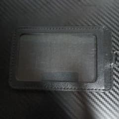 ブラック レザー調 IDカードホルダーのサムネイル