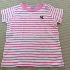 DOUBLE.B ピンクストライプ Tシャツ 80のサムネイル