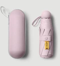 ケース付 ピンク 晴雨兼用 日傘 折りたたみ傘のサムネイル