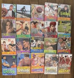 SLAM DUNK 新装再編版 全20巻 全巻帯、透明カバーとおまけ付き