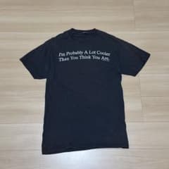 90s メッセージ プリント Tシャツ 黒 ￼ブラック フェード ヴィンテージのサムネイル