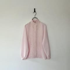 ビンテージ スタンドカラーフリルシャツ レース フォーマル セレモニー 卒入学