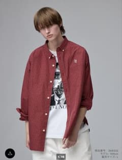 UNDERCOVER ブローチチェックシャツ レッドのサムネイル