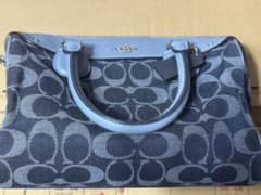 COACH シグネチャー ハンドバッグ ライトブルー - メルカリ
