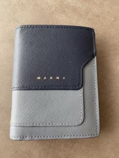 MARNI 二つ折り財布 ネイビー/グレーのサムネイル