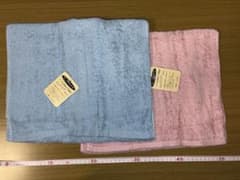 ロングタオル2枚セット（青・ピンク）のサムネイル