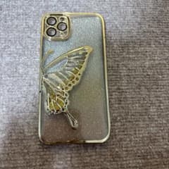 蝶モチーフ グリッター iPhone11promaxケースのサムネイル