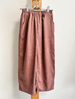 [ほぼ未使用][230516-4]くすみ濃ピンクワイドパンツ150cmのサムネイル