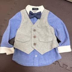 kladskap ベスト付きシャツ 蝶ネクタイ付き 90cmのサムネイル