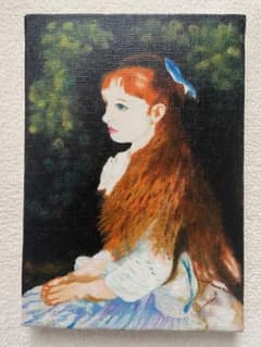 ルノワール　肉筆手描きの油絵模写画　エレーヌ嬢のサムネイル