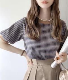 9/23まで出品【classicalelf】ハニカム柄ジャガードニットソーのサムネイル